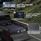 Umbrauto Truck Air Mattress for 5.5-5.8ft Full Size Short Bed, Self-Inflating Suede Surface Truck Camping Airbed for Pickup Tent Outdoor Travel Sleeping
