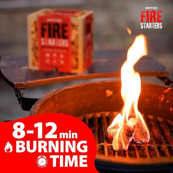 70 pcs Fire Starter - Natural Fire Starters for Campfires, Fire Pit, Pizza Oven, Fireplace, Smoker, BBQ, Pellet Stove & Wood - Fire Starters for Grill, Charcoal Starter