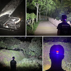 DARKBEAM COB Floodlight Headlamp USB Rechargeable with Red Light, 2000 Lumen LED Headlight - Car Maintenance and Night Construction 6-10 Hours Long Battery Life