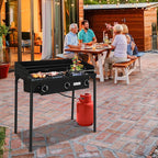 ROVSUN 2/3 Burner Outdoor Propane Gas Stove High Pressure Stand Cooker for Backyard Cooking Camping Home Brewing Canning Turkey Frying, 20 PSI CSA Listed Regulator