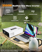 LVYUAN 3000 Watt Power Inverter 12V to 110V 120V DC to AC Converter with 4 AC Outlets, LCD Display, USB Charge Port, Remote Control for Home RV Vehicle Outdoor Camping Car Power Inverter