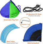 Hanging Tree Swing Tent Waterproof Backyard Hammock Chair Max Capacity 600lbs Detachable Play Tent Swing Play House Castle Nest Pod Indoor Outdoor Bedroom Ceiling Hanging Tent Camping Tree House