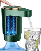 Water Jug Pump for 5 Gallon Bottle – Portable Electric USB-C Charging Dispenser, Dual Powerful Motors, Fast Flow, Fits 2-5 Gallon Jugs – Ideal for Home, Office, Camping, RV, Dark Green