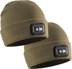 POWERCAP LED Hat Light 150 Lumens Rechargeable Fleece Beanie with Bright Built-in Headlamp Waterproof LED Warm One Size Cap