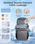 BAGLHER Lightweight Insulated Cooler Backpack - 30 Cans, Leak-Proof for Lunch, Picnic, Hiking, Camping Trips