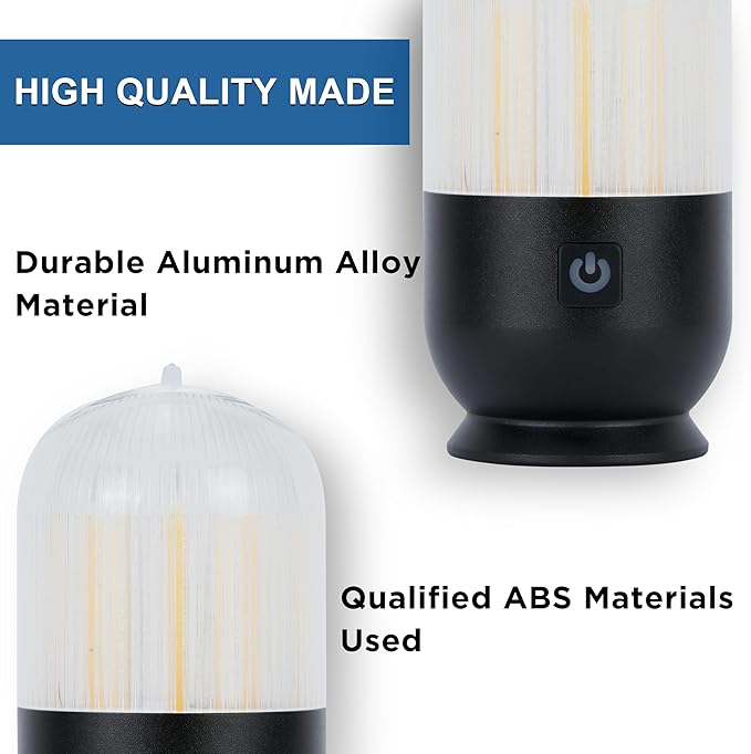 2 Pcs Tent Light for Camping Hanging,4 Lighting Modes Camp Light,Aluminum Alloy Tent Lights for Camping,Rechargeable Mini Camping Lantern for Backpacking,Power Outages,Hiking