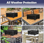 Camping Stove Cover for Concord 12" Single Propane Outdoor Burner, Waterproof Covers for Outdoor Propane Gas Grill Burners Stove - 13”L x 13”W x 6”H, Black