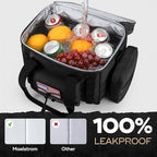 Maelstrom Tactical Lunch Box, 23 L Insulated Lunch Bag for Men, Expandable Double Deck Lunch Cooler Bag,Large Leakproof Soft Lunch Tote with Detachable MOLLE Bags, for Adult Women Work,Picnic,Black