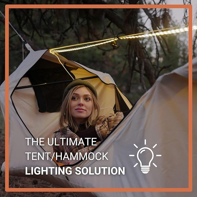 Haven Ridgelight - Dimmable LED Strip Lights - Hammock Camping Accessories - Tent Lights - Outdoor Indoor Light - 78 Inches Long