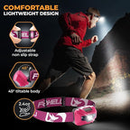 Foxelli USB‑C Rechargeable LED Headlamp – Ultra‑Light 2.4 oz & Bright 180 Lumens – Red/White Light, 5 Modes, IPX5 Waterproof, 40 h Runtime for Trail Running, Camping, Hiking