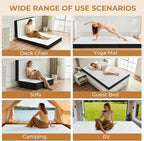 4 Inch Trifold Mattress, Twin Size Foldable Memory Foam Mattress with Viscose Derived from Bamboo Washable Cover, Folding Mattress Topper Floor Bed for Camping, Guest, RV, Ventilated