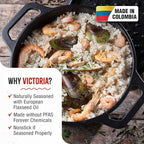 Victoria 4-Quart Cast Iron Dutch Oven with Lid and Dual Loop Handles, Seasoned with Flaxseed Oil, Made in Colombia
