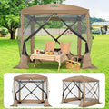 COBIZI 6x6 FT Pop up Gazebo Tent, Waterproof Instant Screen with Mosquito Netting, Portable Outdoor Small Screen Tents Sun Shelter, carpas para Patio for Outdoor Camping, Backyard and Garden, Khaki
