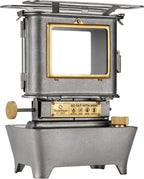 Thous Winds Camping Oil Lantern, Portable Stove for Outdoor Lighting Cooking Warming, Stainless Steel Oven, Retro Silver