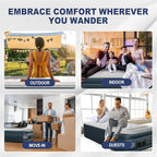 Outvita 18in Twin Air Mattress with Built-in Pump, Quick Assembly Comfort Luxury Blow Up Air Bed Self-Inflation/Deflation - Breathable and Flatness-Free for Guests and Home, Camping, Travel