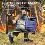 EVER ADVANCED Portable 30.7" Seat Height Tall Folding Camping Chair Directors Chair High Foldable Bar Stool with Side Table for Makeup Artist, Sports Event, Craft Show, Supports 350LBS