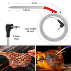 2-Pack Repalcement Meat Probe for Camp Chef Pellet Grill and Smoker, 3.5mm Plug Temperature Probe with Camp Chef Probe Clip Accessories