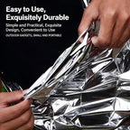 Emergency Survival Tent 2-Person Mylar Tube Tent – Windproof & Waterproof All-Weather Life Shelter, Must-Have Survival Gear for Camping, Hiking, Outdoor Emergencies & Survival Kits. Silver