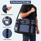 OPUX Cooler Bag, 48/60 Cans Insulated Soft Collapsible Portable Cooler, Soft Sided Leakproof Cooler for Beach Camping with Shoulder Strap, Ice Chest for Travel Road Trip Picnic