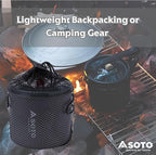 SOTO Amicus Stove with or without Igniter Camping Stove - Superior Under Windy Conditions, Shock Resistant, and Low-cost With High-end Performance Stove