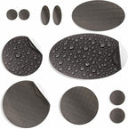 aZengear Repair Patches for Jackets, Tent, Shoe Toe, Air Mattress, Inflatables, PVC Gear - Waterproof, Self-Adhesive, Tear-Cold-Heat-Resistant, Down Puffer Coat (11 Pcs, Charcoal Brown)