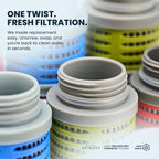 ÖKO H2O Replacement Water Filters for ÖKO Filtration Bottles, Advanced Electro-Adsorption Bottle Filter Cartridge, Portable Water Bottle Replacement Filter, 100 Gallon Capacity