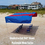 MillionShades® Beach Shade Canopy – Grande 14 ft x 14 ft Wind-Propelled™ Sun Shade for Beach with UPF 50+, 360° Views, Quiet & Lightweight Design, Easy Setup Tent - Windproof Beach Shelter