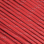 Fluorescent Reflective 550 Type III Guyline Tent Rope Camping Survival Cord High-Visibility Paracord (Reflective Imperial Red, 100 Feet)