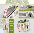 Odoland Soft Cooler Bag, Collapsible Leakproof Insulated Cooler Bag with Multi-Pocket Design, Portable Soft Side Cooler Backpack for Beach, Picnic, Camping, Travel and Daily Use for Women