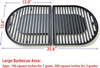 Direct Store DC126 Cast Iron Grill Cooking Grates for Coleman Roadtrip Swaptop Grills LX LXE LXX, Non-Stick Grids Grates, 2 Pack