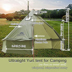 Backpacking Yurts Tent-Lightweight 4 Season Tents with Stove Jack, 1-3 Person Waterproof Hot Tent for Camping, Hiking, Outdoor Hunting, 6.6LB/10.5FT