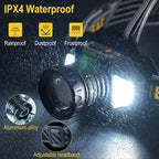 BORUIT LED Rechargeable Headlamp with Red Light,Super Bright Motion Sensor Head Lamp with 8 Modes,IPX4 Waterproof Headlamps Headlight for Outdoor Camping Hiking Fishing Hunting Running