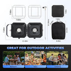 Adjustable 2-Burner Portable Stove with 16000 BTU, with Camping Grill and Carrying Bag, Portable Propane Camp Stove with 2 Burners & Piezo Ignition for Camping, Backyard BBQ,Tailgating (Green)