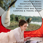100% Cotton Sleeping Bag Liner with Full Length Zipper on 3 Sides; Single/Double Adult Sleep Sack for Travel & Camping, Multifunctional Travel Sheets (Unzipped 87”x87”) for Hotel, Lightweight