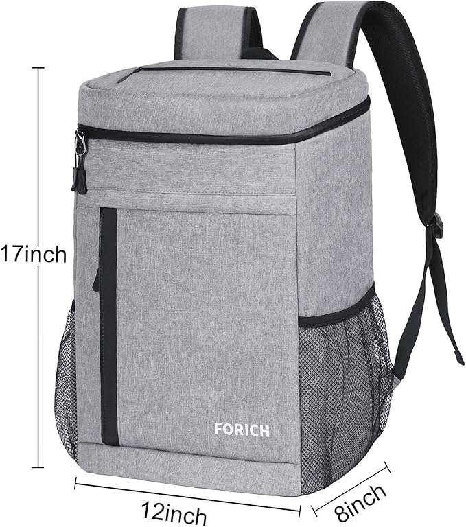 FORICH Soft Cooler Backpack Insulated Waterproof Backpack Cooler Bag Leak Proof Portable Small Cooler Backpacks to Work Lunch Travel Beach Camping Hiking Picnic Fishing Beer for Men Women