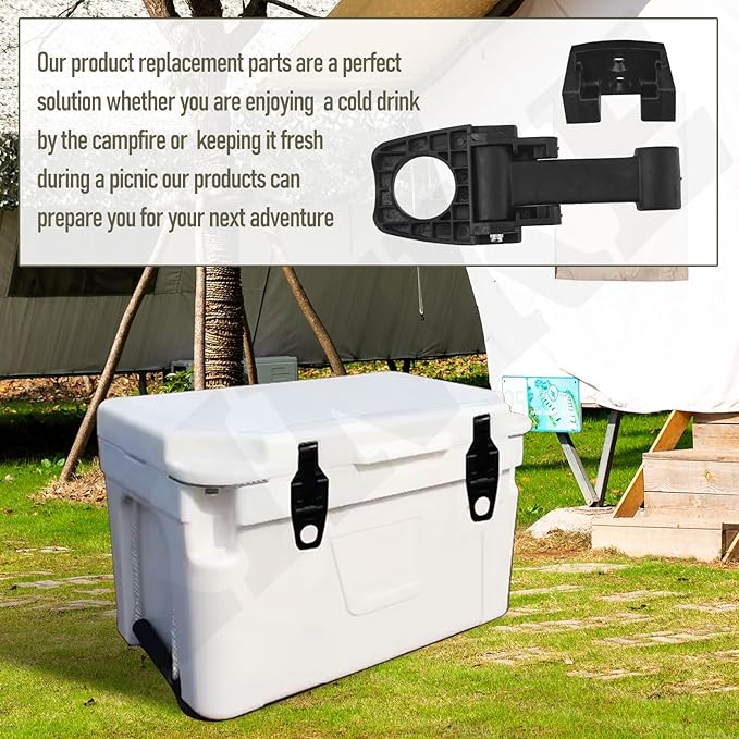 Cooler Cam Latch Compatible with Fatboy, Bird Dog, OVO, Seavilis, Xspec Coolers, Replacement Roto-Molded Cooler Cam Latch Assembly, Tree-line Cooler Latches Replacement (2)
