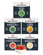 ReadyWise Emergency Food Supply - 120 Servings Fruits and Vegetables Survival Kit Boxes, Dehydrated Meals & Freeze Dried Prepper Food for Backpacking & Camping Essentials, up to 25 Year Shelf Life