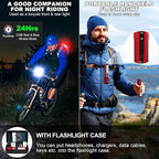 Banral Rechargeable Flashlights High Lumens - Super Bright Small Pocket Magnetic Flashlight, 8 Modes LED Tactical Flash Light, Dual Button Powerful Flashlight for Camping (1, Red)