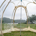 Alvantor Aluminum Telescoping Tarp Poles Adjustable Rods and Round Pad for Alvantor Screen House & Bubble Tent & Vendor Booth