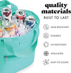 Fit & Fresh Carefree Cooler Collection – Insulated, Leakproof, Water-Resistant Tote & Mini Sling Bag for Summer Pool & Travel