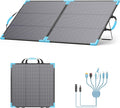 110W Bifacial Portable Solar Panel Suitcase, 23.5% High Efficiency ETFE Foldable Solar Charger for Power Station,IP68 Waterproof 2 Reinforced Kickstands for RV Camping Off-Grid Blackouts