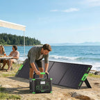 EBL 200W Portable Solar Panel High Efficiency Solar Power Panel for Home, RV, Camping, Marine, Off-Grid Applications, Weatherproof Solar Charging Solution