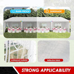 FDW Party Tent 10x30 Outdoor Gazebo Canopy with 8 Removable Sidewalls, Waterproof Wedding, Patio, – UV Protection for Events & Gatherings