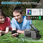 Emergency Radio 4000mAh Solar Hand Crank AM/FM/NOAA Portable Weather Radio with Phone Charger, LED Flashlight, Reading Lamp, SOS Alarm, Headphone Jack for Indoor Outdoor Emergency, USB Charged