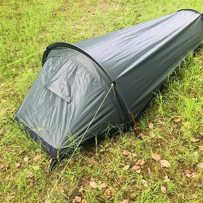 Tent 1 Set Practical Polyester Rainproof Sturdy Frame Backpacking Tent for Hunting Backpacking Tent Camping Sleeping Bag