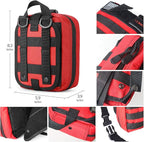 I GO Survival First Aid Kit, 251 Pieces Compact Tactical Trauma First Aid Bag, Molle Compatible Emergency Pouch for Outdoor Camping Hiking Backpacking and Travel
