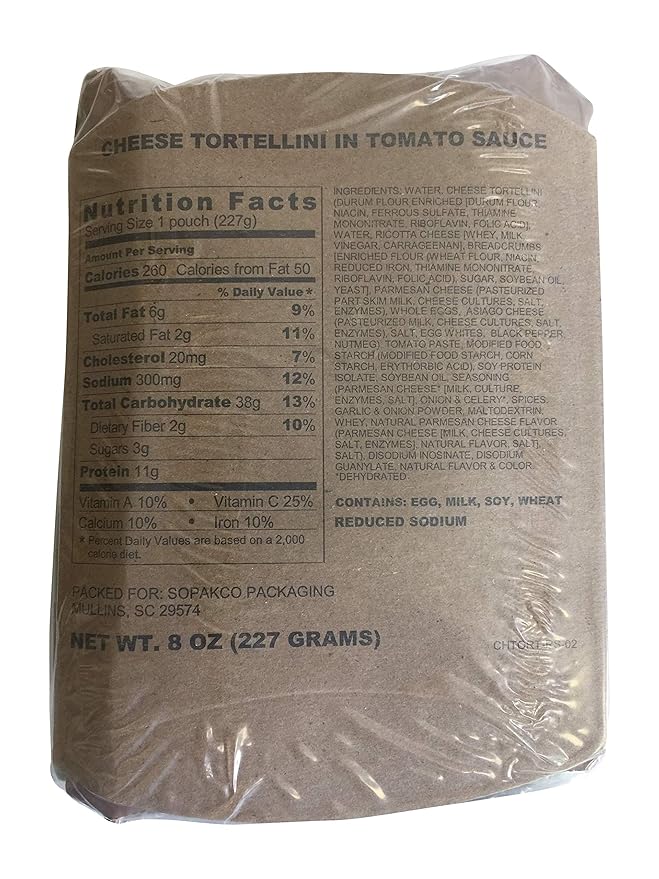 6/2021 Pack Date - 6/2026 expiration MREs with 16 MREs-Reduced Sodium Food Rations-Meals Ready To Eat-2021 Manufacture Date