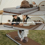 Naturehike Camping Sleeping Pad, Ultralight Inflatable Sleeping Mat with Pillow Built-in Foot Pump, 2.6 Inch Lightweight Air Mattress for Backpacking, Hiking, Traveling (Brown)