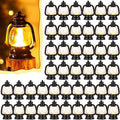 Ferraycle 120 Pcs Mini Lantern Decor 4 Inch Western Lantern Table Centerpiece Small Vintage Camping Hanging Lamp Ornaments Bulk for Cowboy Cowgirl Wedding Halloween Christmas (4 Inch,Black)
