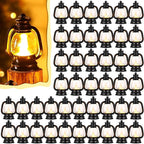 Ferraycle 120 Pcs Mini Lantern Decor 4 Inch Western Lantern Table Centerpiece Small Vintage Camping Hanging Lamp Ornaments Bulk for Cowboy Cowgirl Wedding Halloween Christmas (4 Inch,Black)